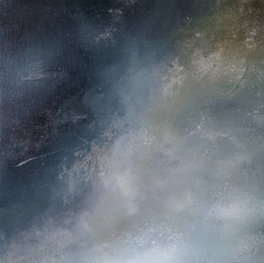 Painting titled "Univers" by Clemence Pressac, Original Artwork, Oil Mounted on Wood Stretcher frame