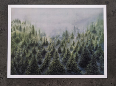 제목이 "Forêt ( impression)"인 판화 Clemence Pressac로, 원작, 디지털 인쇄