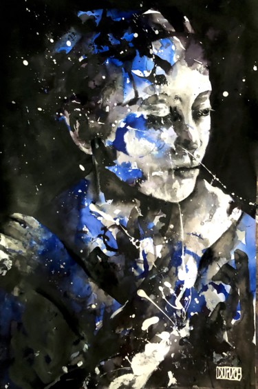 Miroir brisé Peinture intitulée "Miroir brisé" par Clémence Dupuch, Œuvre d'art originale, Encre