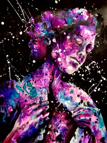 Implosion Peinture intitulée "Implosion" par Clémence Dupuch, Œuvre d'art originale, Encre