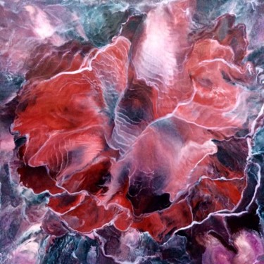 Malerei mit dem Titel "Red Flower" von Clemens Scheer, Original-Kunstwerk, Andere