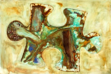 Malerei mit dem Titel "Das verlorene Puzzle" von Clemens Scheer, Original-Kunstwerk, Andere