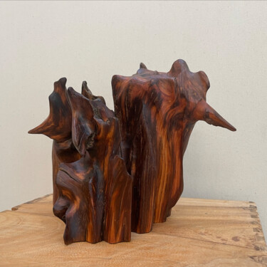 Sculpture intitulée "Ohne Titel (Massiv)…" par Clemens Voigt, Œuvre d'art originale, Bois