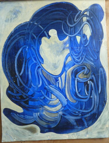 Painting titled "grand bleu" by Clément Barut, Original Artwork, Acrylic