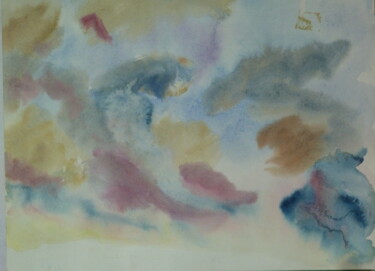 「nuage3」というタイトルの絵画 Clément Barutによって, オリジナルのアートワーク, 水彩画