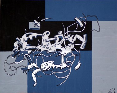 Peinture intitulée "Partouse à la Ferme…" par Clément Charoy, Œuvre d'art originale, Marqueur