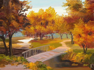 Peinture intitulée "automne" par Clément Perrenx, Œuvre d'art originale