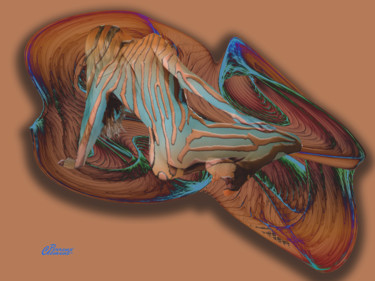 Arts numériques intitulée "de dos" par Clément Perrenx, Œuvre d'art originale, Travail numérique 2D