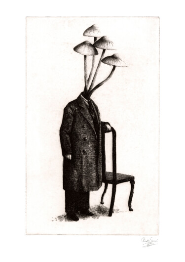 "The Mushroomhead" başlıklı Baskıresim Clement Scarpi tarafından, Orijinal sanat, Gravür