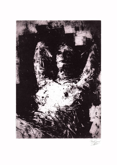 Druckgrafik mit dem Titel "Portrait XIII" von Clement Scarpi, Original-Kunstwerk, Radierung