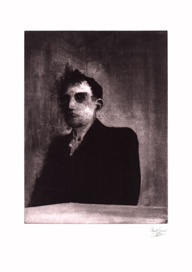 Druckgrafik mit dem Titel "Portrait IV" von Clement Scarpi, Original-Kunstwerk, Radierung
