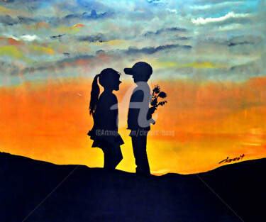 Картина под названием "O-Young Loving Coup…" - Clement Tsang, Подлинное произведение искусства, Масло
