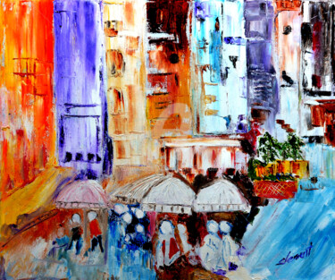 Painting titled "City of France" by Clement Tsang, Original Artwork, Acrylic