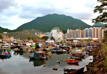 Photography titled "HK31-City and Harbor" by Clement Tsang, Original Artwork, Digital Photography