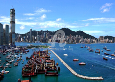 Fotografía titulada "HK06-Harbor for Con…" por Clement Tsang, Obra de arte original, Fotografía digital
