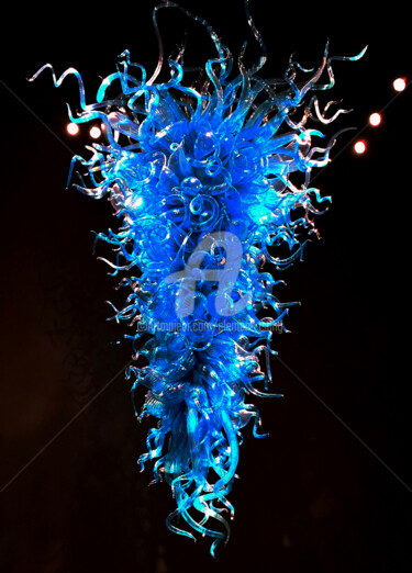 Photography titled "TW07-Blue Glass Art…" by Clement Tsang, Original Artwork, Digital Photography