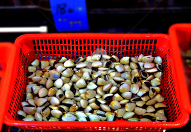 Photography titled "Selling Fresh Clam…" by Clement Tsang, Original Artwork, Digital Photography