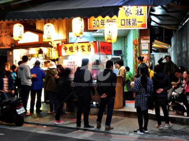 Fotografía titulada "Food Stall along Ta…" por Clement Tsang, Obra de arte original, Fotografía digital