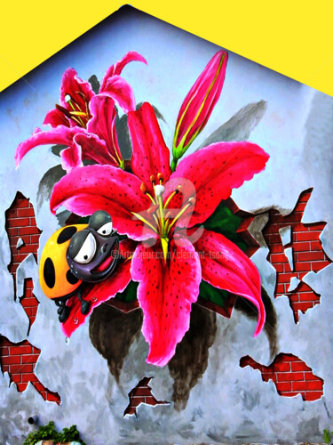 Fotografia intitolato "TW21-Flower Wall Art" da Clement Tsang, Opera d'arte originale, Fotografia digitale