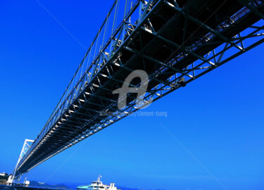 Photography titled "Akashi-Kaikyo Bridg…" by Clement Tsang, Original Artwork, Digital Photography