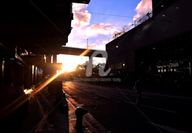 Photography titled "Sunset of Street Sc…" by Clement Tsang, Original Artwork, Digital Photography