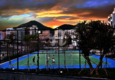 Photographie intitulée "Football Playground…" par Clement Tsang, Œuvre d'art originale, Photographie numérique
