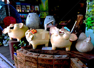 Photographie intitulée "Happy Pigs for Sale…" par Clement Tsang, Œuvre d'art originale, Photographie numérique