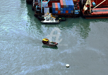 Photography titled "HK20-Small Boat and…" by Clement Tsang, Original Artwork, Digital Photography
