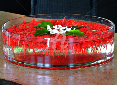 摄影 标题为“Red Flower Display…” 由Clement Tsang, 原创艺术品, 数码摄影