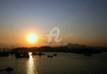 Photography titled "HK27-Sunset at Seas…" by Clement Tsang, Original Artwork, Digital Photography