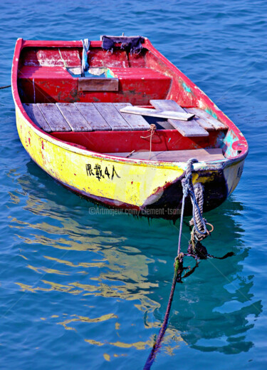 Fotografie getiteld "HK47-Small Fishing…" door Clement Tsang, Origineel Kunstwerk, Digitale fotografie