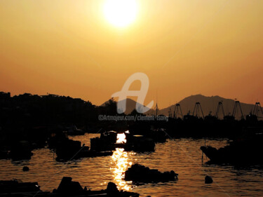 Fotografia intitulada "Sunset moment at Is…" por Clement Tsang, Obras de arte originais, Fotografia digital