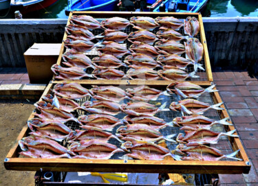 Fotografía titulada "Dried Fish for sale…" por Clement Tsang, Obra de arte original, Fotografía digital