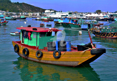 Photography titled "HK63-The Fish Boat…" by Clement Tsang, Original Artwork, Digital Photography