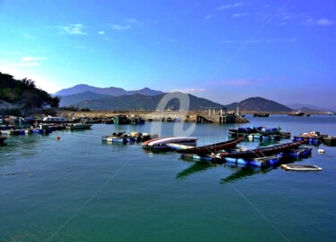 Photography titled "HK69-Fishing Boat f…" by Clement Tsang, Original Artwork, Digital Photography