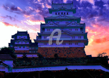 Fotografie getiteld "City Castle in Japan" door Clement Tsang, Origineel Kunstwerk, Digitale fotografie