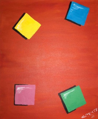 Peinture intitulée "children's square 3" par Jonathan Clementz, Œuvre d'art originale