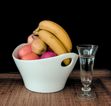 Photographie intitulée "Coupe de fruits" par Cleo-La Girafe Bleue, Œuvre d'art originale, Photographie numérique