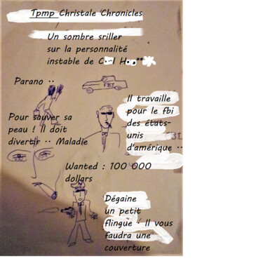 Рисунок под названием "Humour 2023" - Armand Guillaume, Подлинное произведение искусства, Шариковая ручка