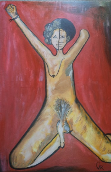 Peinture intitulée "l'esclavage moderne" par El Genese Locum, Œuvre d'art originale, Huile