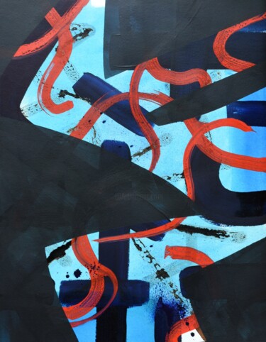 Картина под названием "Dancing dragons" - Julien Avril (CLIDEN), Подлинное произведение искусства, Акрил