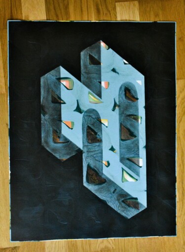 Pintura titulada "Architect of Life #2" por Julien Avril (CLIDEN), Obra de arte original, Acrílico
