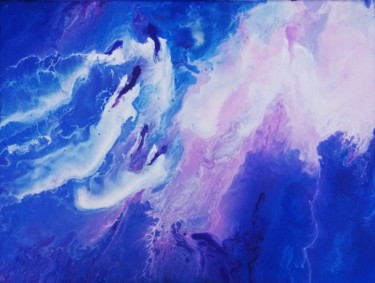 Peinture intitulée "Créatures de l'eau…" par Nahalah, Œuvre d'art originale, Acrylique
