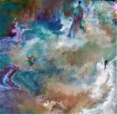 Peinture intitulée "stormy sea I" par Nahalah, Œuvre d'art originale, Acrylique