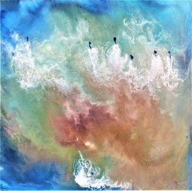 Peinture intitulée "Créatures de l'eau X" par Nahalah, Œuvre d'art originale, Acrylique
