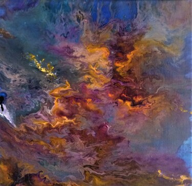 Peinture intitulée "Sunset" par Nahalah, Œuvre d'art originale, Acrylique