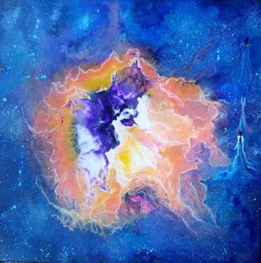 Peinture intitulée "Centaure" par Nahalah, Œuvre d'art originale, Acrylique