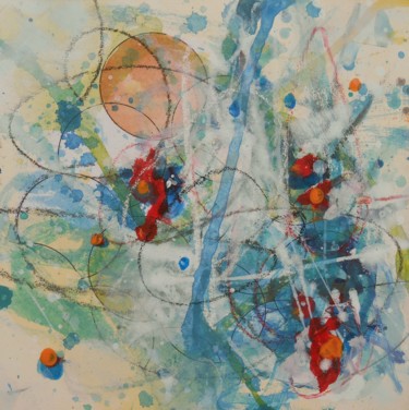 绘画 标题为“Tell Me - Abstract…” 由Cynthia Ligeros, 原创艺术品, 丙烯