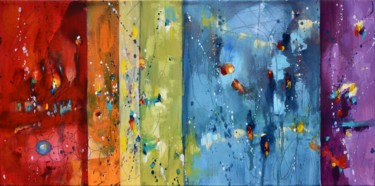 Peinture intitulée "Colors of Promise" par Cynthia Ligeros, Œuvre d'art originale, Huile Monté sur Châssis en bois