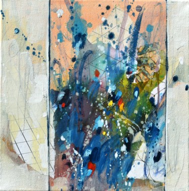 Картина под названием "One Colorful Wish" - Cynthia Ligeros, Подлинное произведение искусства, Масло Установлен на Деревянна…